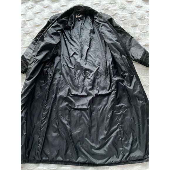 š„Vintage 80s Winlit Baroque Paisley Leather Long Duster Coat Gothic Steampunk M - Picture 6 of 16